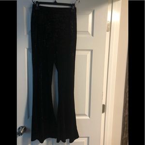 Velvet bell bottom pant